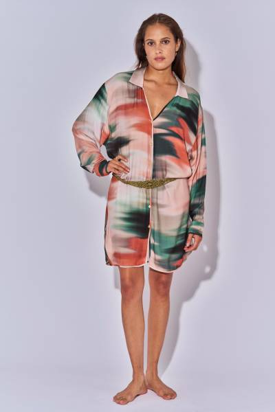robe chemise fluide Tie & dye