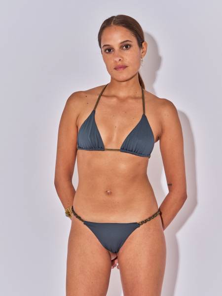 maillot de bain triangle deux pièces Claudia litchi macramé